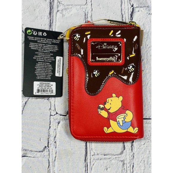 Loungefly‎ Disney Winnie The Pooh Ice Cream Wallet Sweet Treat Zip Around - Picture 2 of 9